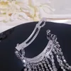 Hair Clips Luxury Shine Full Rhinestone Hairpins For Women Bijoux Long Tassel Crystal Accessories Bride Wedding Party Jewelry Gifts