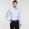 Pure Color Cotton Men's Long-sleeved Shirts Size 5XL 6XL 7XL 8XL White Blue Black Red Business Wedding Banquet Elegant Men Sh2223