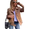 Women's Jackets 2023Casual Jacket Autumn Winter Slim Fitting Long Sleeve Double Breasted Suit Collar Wool Small Coat