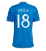 23/24 Italia Chiesa Soccer Jerseys 2023 Italien 125. Raspadori Verratti Barella Jorginho Donnarumma Shirt Totti Lorenzo Politano Zaniolo Miretti Football Uniform