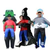 Costumes de mascotte Halloween Carnaval Discothèque Adulte Tricky Robe noire Masque de crâne Fantôme Docteur en sciences Forme de docteur Costume Iatable