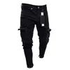 Mens Designer Jeans Fashion Black Jean Men Denim Skinny Biker Jeans Destroyed Frayed Slim Fit Pocket Cargo Pencil Pants Plus Size 244q