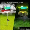 Décorations de jardin Solaire LED Méduse Lumière Lampe de pelouse Paysage imperméable extérieur pour cour / allée / jardin / décor de vacances atmosphère Otic1