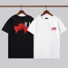 Designer mens camiseta camiseta para mulheres / homens amor coração carta impressão hip hop streetwear moda branco manga curta roupas tripulação pescoço verão 20ss tops tops de qualidade
