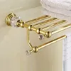 Towel Racks Gold/Chrome Towel Rack Wall-mounted Stainless Steel Towel Holder Morden Design Bathroom Accessories Bath Shelves 230927