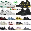 4 4s Basketball Shoes For Mens Women Jumpman IV Sports Sneakers Pine Green White Oreo University Blue Mocha Seafoam Thunder Military Black Cat shoes JJ 10.5