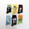 Chaussettes pour hommes le dessin animé drôle Hip Hop imprimé personnalisé fou nouveauté hommes unisexe confortable Skateboard Happy310N