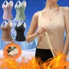 Femmes Shapers Soutien-gorge sans manches Sous-vêtements thermiques avec dentelle pour l'hiver Col V Débardeur Hommes Tops Sous-vêtements Vêtements intérieurs Femmes