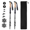 Trekking Poles Telescopic Hiking Stick 2PC Walking Cane Baton Climbing Carbon Fiber Aluminum Crutches 231005