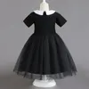 Girl's Dresses Wednesday Cosplay Costumes For Girl Princess Dress for Kids Black Girls Party Dresses Halloween Costumes 3-8 år 231005