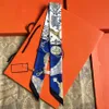 Sciarpa di seta con stampa di lettere foulard di design moda donna borsa con manico lungo sciarpa Parigi zaino a spalla bagaglio nastro foulard 130579