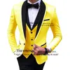Mens Suit Blazer Slim Fit 3 조각 Groomsmen 재킷 코트 조끼 바지 아프리카 턱시도 웨딩 공식 파티 자켓 Man Suit W1217231S
