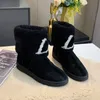 Woman Designer Boot Snowdrop Flat Ankle Boot Platform Fur Winter Boots Platform Furry Snow Booties Casual Ruby Roman Half Boots Rubber Sole