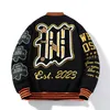 Men s Down Parkas Appliques Hip Hop Streetwear Padded Bomer Jacket Fashion Male Outerwear Baseball Coat Autumn Winter Clothing Y2K Harajuku 231005