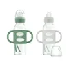 Bouteilles d'eau Milestones N Sippy Bottle avec poignées en silicone 8oz 250mL 6m Vert et Gris 2 Pack Sublimations Blanks Verre 230928