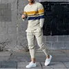 Men's Tracksuits Summer Fashion Tracksuit Set For Men 2 Piece Outfit långärmad t -skjorta byxor byxor Sweatpants Sportdräkt överdimensionerade kläder 231005
