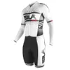 Cykeltröja sätter sila barn och ungdomar långärmad triathlon skinsuit kostym cykel jumpsuit mtbciclismo hastighet skatare 230928