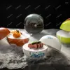 Tallrikar El Dry Ice Artistic Conception Fusion Dish Round Molecule Cooking Bowl Tabellery Cantonese Health Stew Tureen