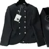 Женские куртки дизайнерские, новинка 2023 года, маленький ароматный стиль, с круглым вырезом, из плотного твида, тонкое и универсальное вязаное пальто с длинными рукавами для женщин OPTI