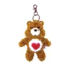 Cute Little Bear Plush Keychain Toy Spot Wholesale Valentine's Day Girl Gift Love Little Bear Backpack Pendant