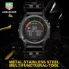 Cinturini per orologi Multifunzione in acciaio inossidabile Strumento per battistrada Bracciale sportivo per esterni per Garmin Fenxi 3 5 5X Plus 6 6X2813