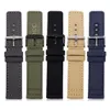 Assista Bandas Beafiry Canvas Band 18mm 20mm 22mm Quick Release Nylon Straps Watchbands Sports para Huawei Preto Azul Green341G