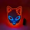 Masque LED Demon Slayer Kimetsu No Yaiba, accessoires de Cosplay Sabito Kamado Tanjirou Makomo, masques lumineux de fête d'halloween pour adultes