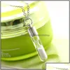 Jewelry Pendant Necklaces Glow In The Dark Time Hourglass Luminous Glass Phosphor Bottle Charm For Women Fashion Jewelry Gift Wedding Dh2Zg