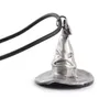 Classic Hogwarts School Magic Metal Cap Hat Pendant Necklaces Leather Chain To bring You A Magical experience Power Jewelry256K