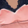 Kvinnors termiska underkläder termiska underkläder spets top med bh fleece underkläder varm vadderad kamisol termo underkläder sömlösa sömnkläder v-hals vestl231005