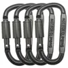 Carabiners 4 pcs Climbing Carabiner Aluminum Snap Hook Carabiner D-Ring Key Chain Clip Keychain Hiking Camp Outdoor Climbing Equipment 231005