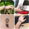 Keychains 6 Pcs Wrist Coil Keychain Plastic Spring Spiral Bracelets Band Keyring Stretch Wristband Keys Holder