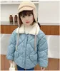 Jackets Girls Fashion Fur Collar Lightweight Down Jacket Infant Kids Candy Colored Jacket Baby Autumn Winter Clothes Han Edition Coat 231005