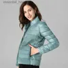 Mulheres Down Parkas S-8XL Mulheres Puffer Jacket Plus Size Zipper Inverno Outono Fe Longo Sem Mangas Ultra Leve Empacotável Com Capuz Casacos L231005