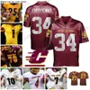 NOVAS camisas personalizadas 2020 Central Michigan Football Jersey NCAA College Kalil Pimpleton JaCorey Sullivan Tyrone Scott Sean Adesanya LaQuan Johnson