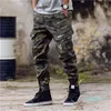 -Mode Hommes Camouflage Pantalons de jogging Zipper Salopette Faisceau Pied Pantalon Pantalon irrégulier Hip Hop Hommes Styliste Pants303u