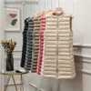 Women's Down Parkas Down Jacket Woman Ultralight 2023 New Winter Coat for Women Long Duck Down Vest Portable Sleeveless Fashon Warm Waistcoat L231005