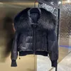 Womens Fur Faux European Version Winter Light Luxury borttagbar stor krage Loose Women Longsleved Bread Korean Down Jack 231005