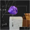 Flores decorativas Grinaldas Flores Decorativas Grinaldas 50 Pçs/lote Homem Noivo Boutonniere Seda Cetim Rosa Flor Homens Buttonhole Casamento Dhm67