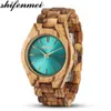 Armbandsur Shifenmei Wood Watch Women Watches 2021 Quartz Wood Minimalist Armband Clock Zegarek Damski316m
