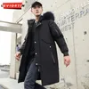 Parkas pour hommes Hiver Blanc Canard Longue Veste Pour Hommes Femmes Styles Coréens Grandes Poches Puffer Épaissi Col De Fourrure Cargo Sweats À Capuche Parka Manteau 230928