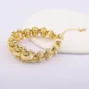 Halskette Ohrringe Set afrikanischen Luxus Schmuck Gold Farbe Kugel Perlen Armband Frauen Jahrestag Party Hochzeit Kleid Geschenk