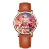 Armbandsur Fancy Flower Watch Women Watches Ladies 2021 Famous Female Clock Quartz Wrist Relogio Feminino Montre Femme315e