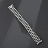 Watch Bands 13mm 17mm 20mm 21mm Solid Stainless Steel Jubilee Curved End Strap Band Fit For241d