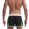 Shorts masculinos boxers troncos roupa de banho esportes bodyshort elástico cordão bolsos praia maiô treino atlético