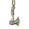 Pendentif Colliers Viking Wolf Raven Axe Collier Alliage Chaîne Bijoux Cadeaux pour Men2578