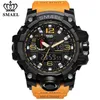 SMAEL брендовые роскошные военные спортивные часы мужские кварцевые аналоговые светодиодные цифровые часы мужские водонепроницаемые часы с двойным дисплеем наручные часы X062219c