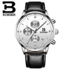 Genuine BINGER Quartz Male Watches Genuine Leather Watches Racing Men Students Game Run Chronograph Watch Male Glow Hands CX200805287d