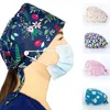 Berretti con teschio Cappelli unisex per toelettatura di animali domestici Cappelli con stampa floreale Servizi sanitari Cappelli con visiera Accessori per infermieri Chirurgia Dottore Lavoro 231005