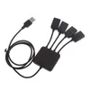 Port USB Splitter 2.0 Adapter Expander HUB mit 90 cm Kabel für Laptops Desktops Drop